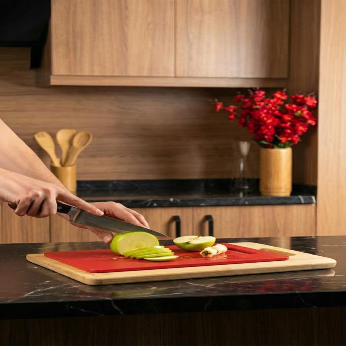 Leona - Double Cutting Board Red
