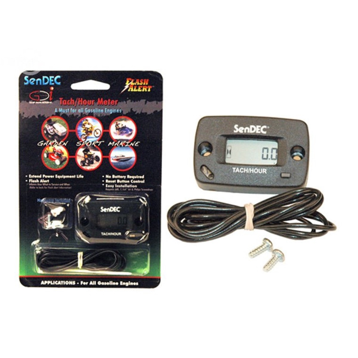 Sendec Hour Meter & Tachometer 806-100 records engine run time | SENDEC