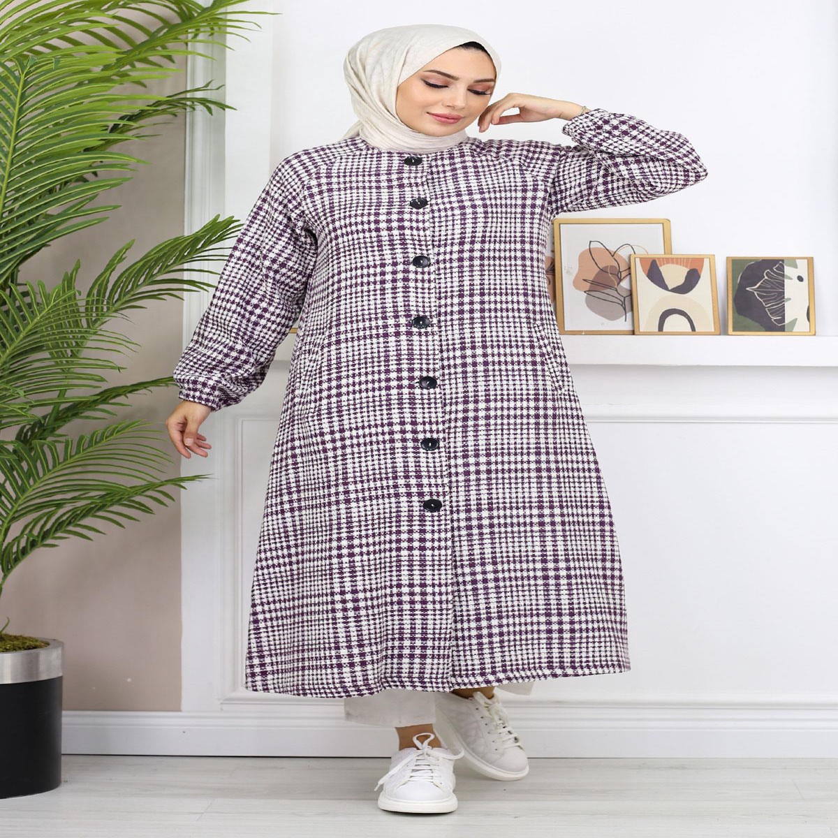 Buttoned Chanel Cape Damson 19168